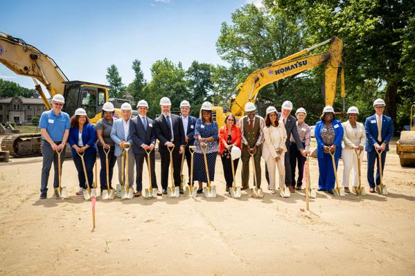 Photo of the ground breaking ceremony at the Hitchcock Center for Women