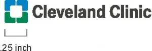 Example of clearspace in the Cleveland Clinic secondary logo.