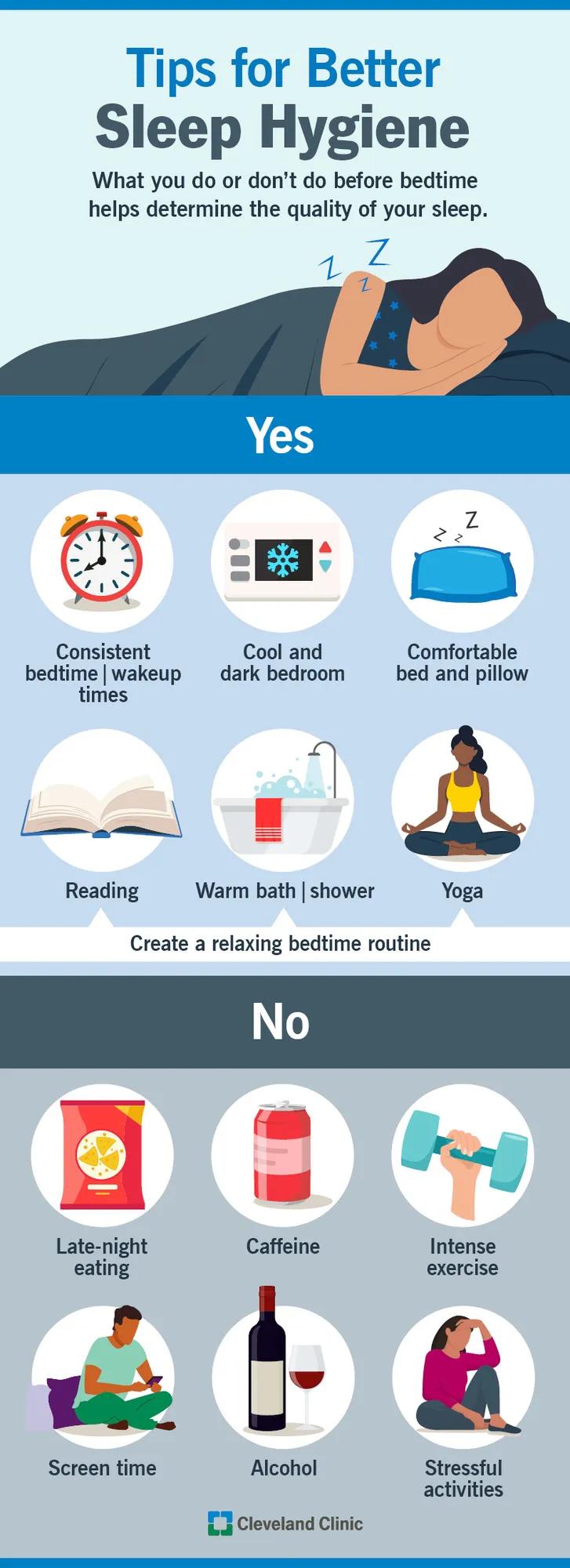 Dos and don't tips for better sleep hygiene