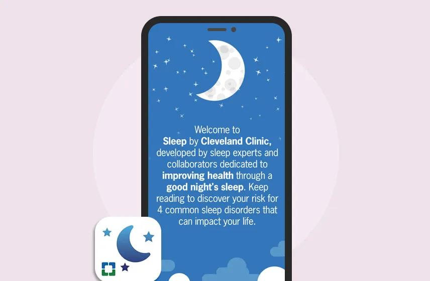 Sleep app mobile graphic