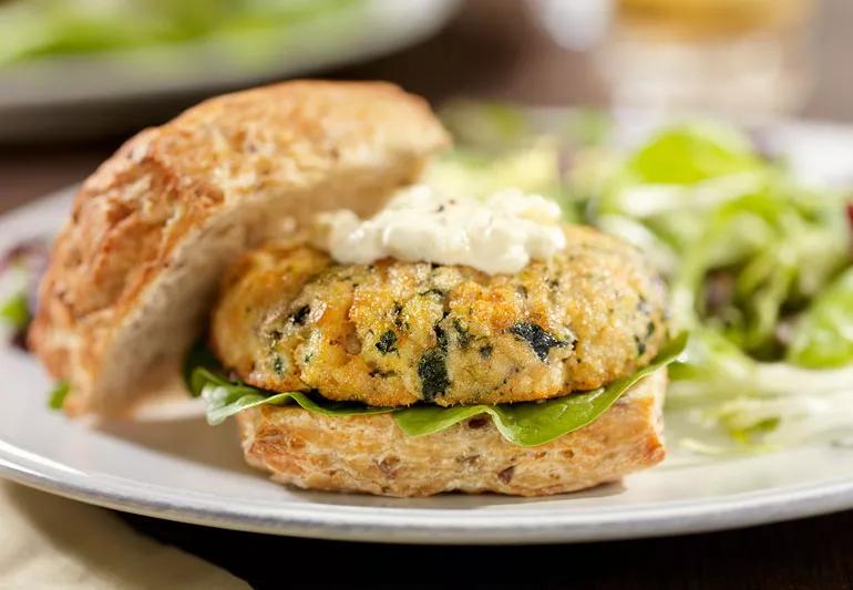 Tasty salmon burgers