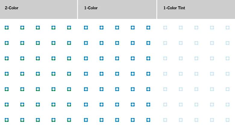 Two and one color aligned logo on white background