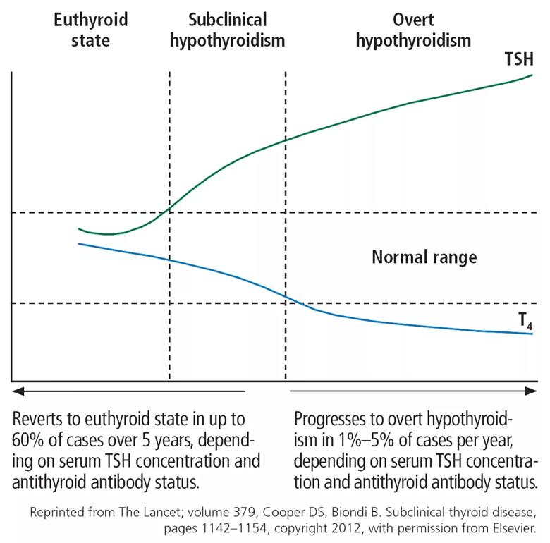 The natural history of subclinical hypothyroidism graph.