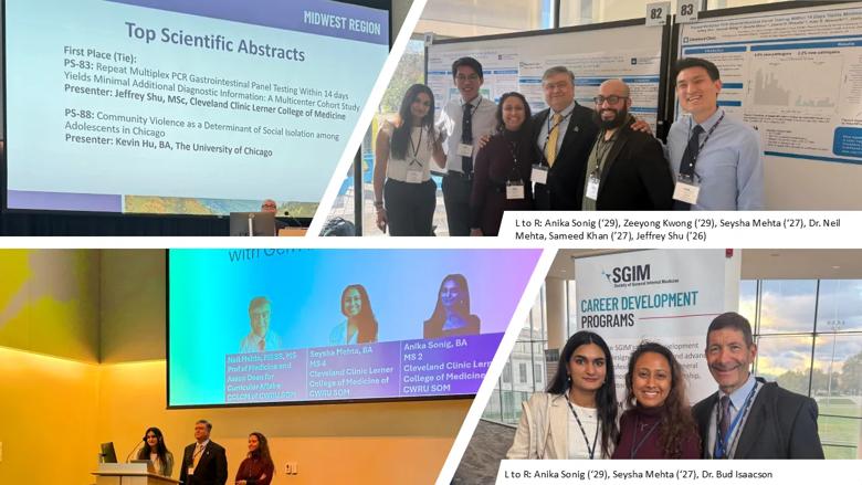 A collage of photos at Midwest SGIM.