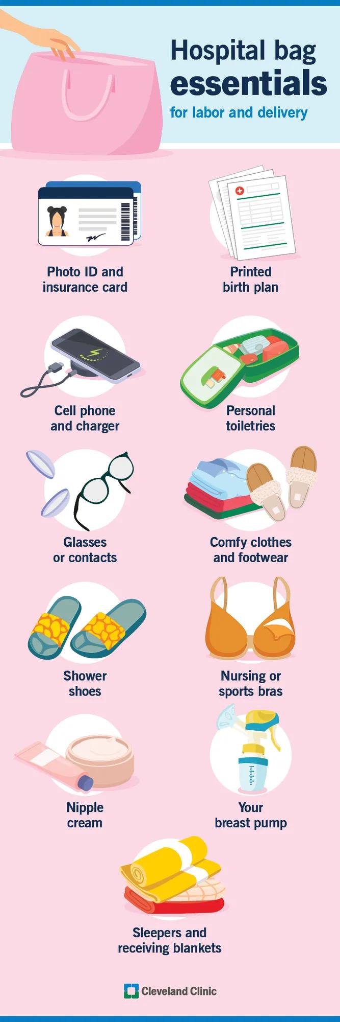 Items to have in your hospital bag checklist for labor and deliver