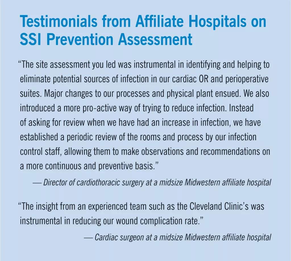 testimonial quotations in a sidebar box