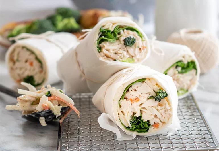 Chicken and Broccoli Slaw wrap