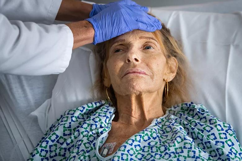 A patient receives a nurse's healing touch