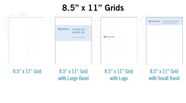 Examples of 8.5" x 11" Grids