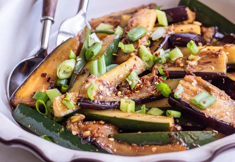 Japanese eggplant stirfry