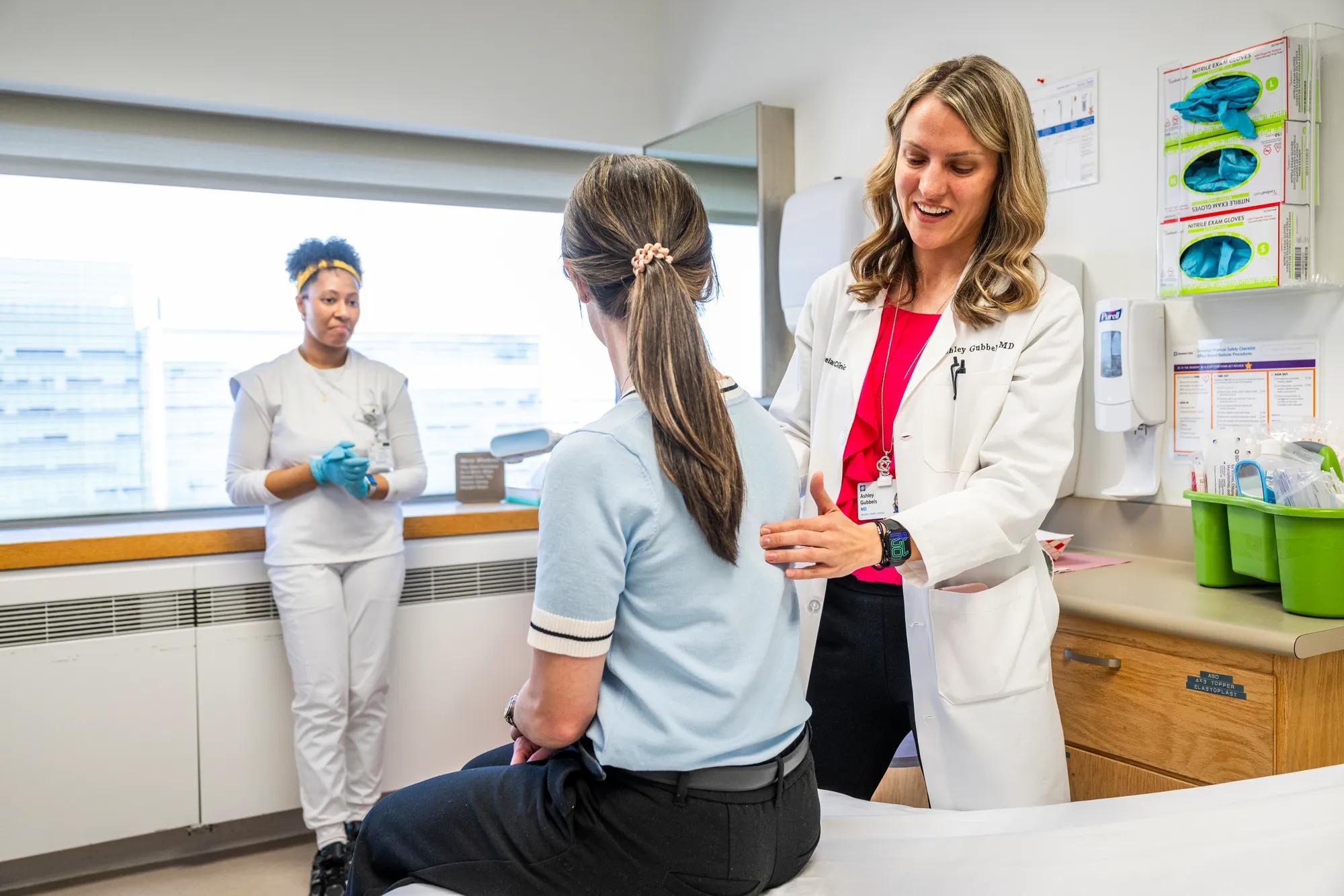 Caregivers with patient