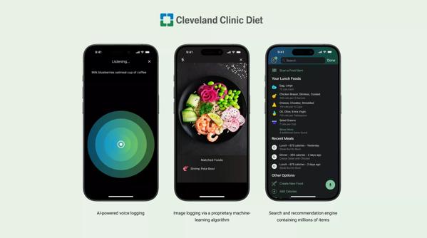 Images from the Cleveland Clinic Diet app.