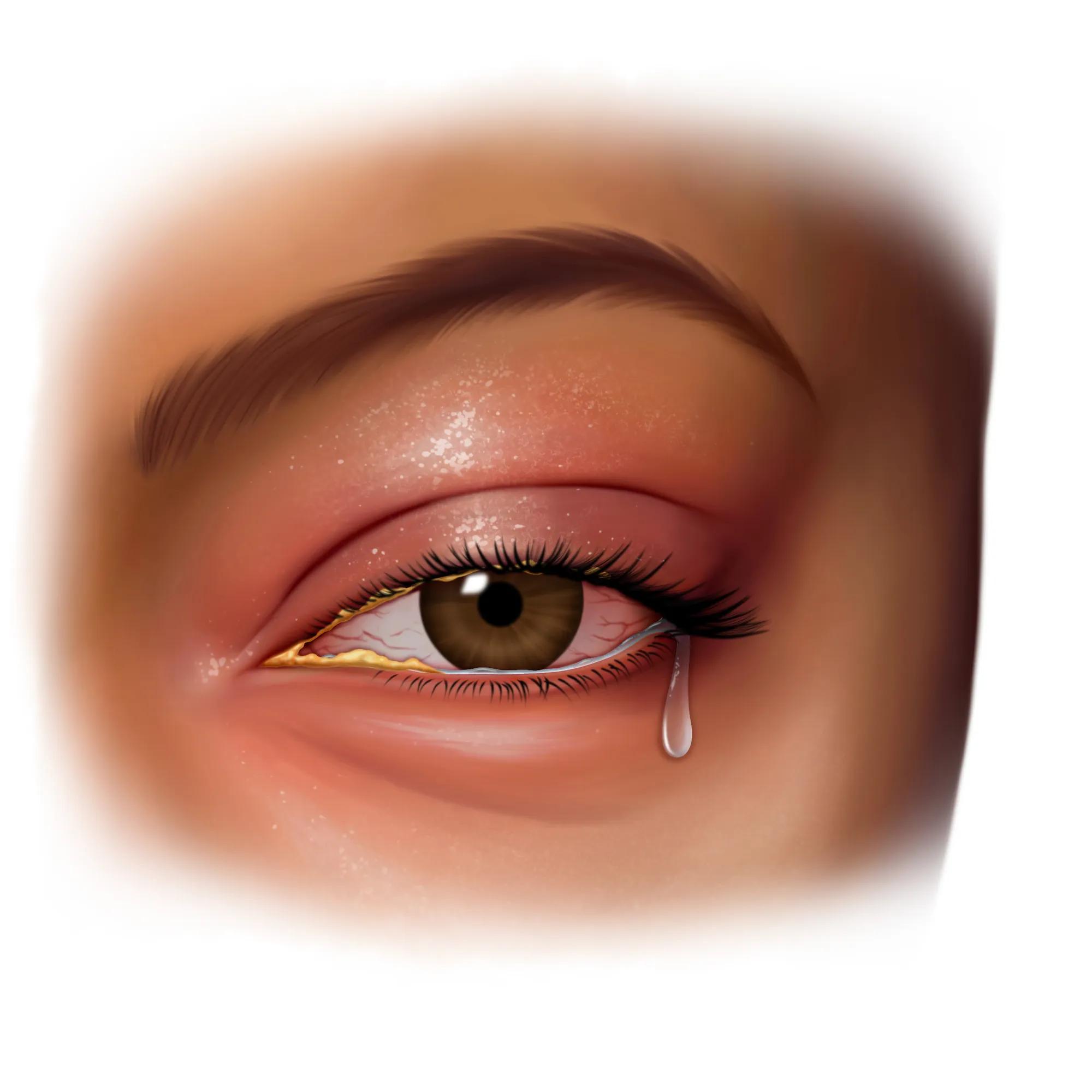 Irritated eye illustration