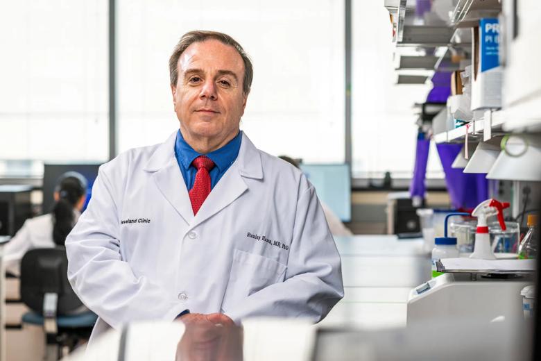 Stanley Hazen, M.D., Ph.D., in his lab.