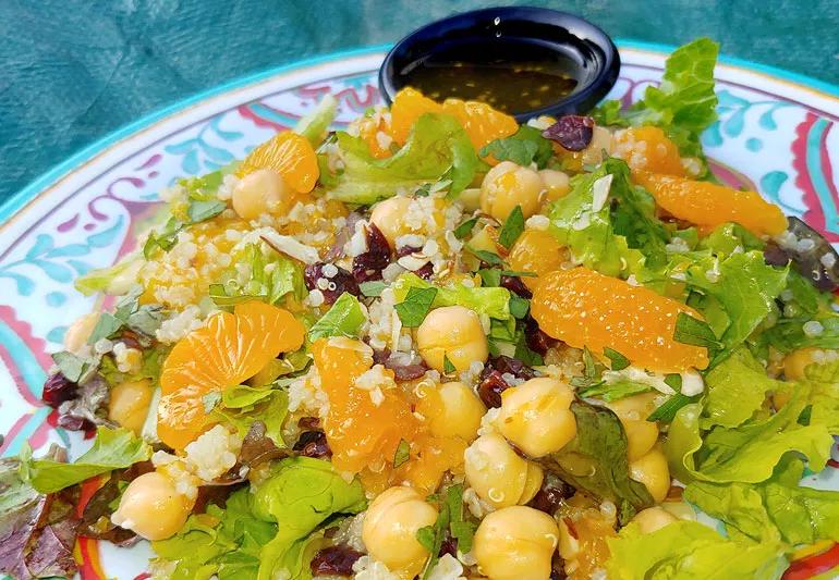 Chickpea and mandarin orange salad