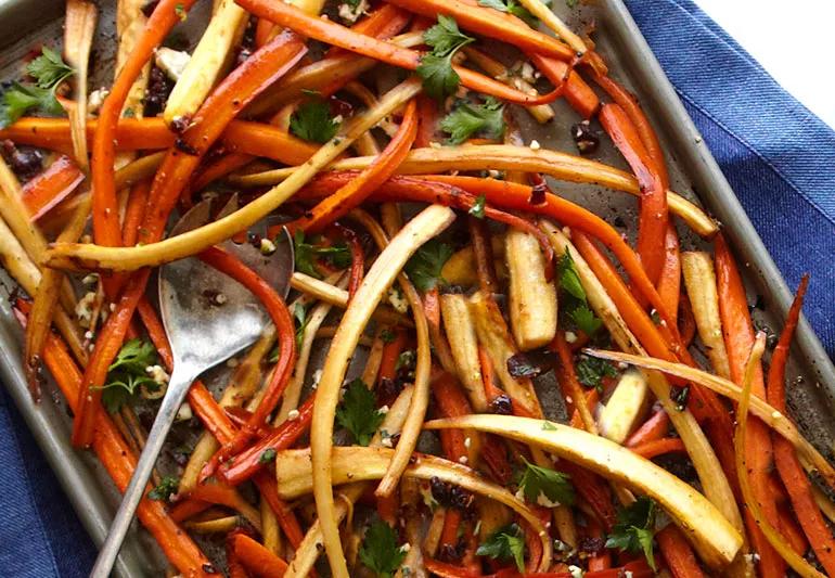Recipe: Roasted Carrots with Parsnips