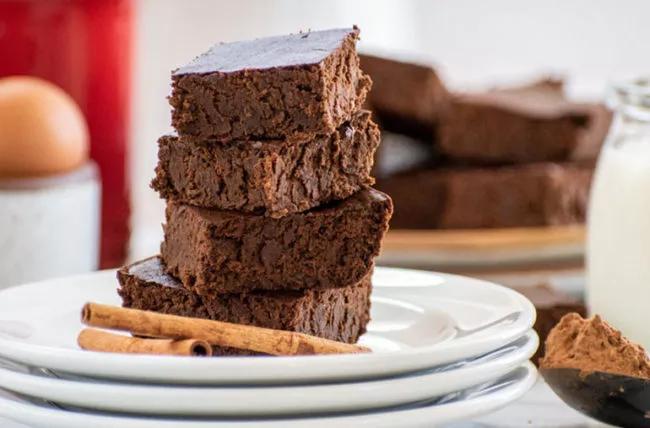 An image of fudge black bean brownies.