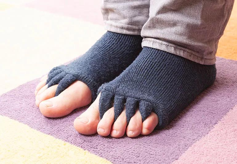 Alignment Massage Yoga Sock Open Five Toes Separator Gym Foot Pain Relief  Socks