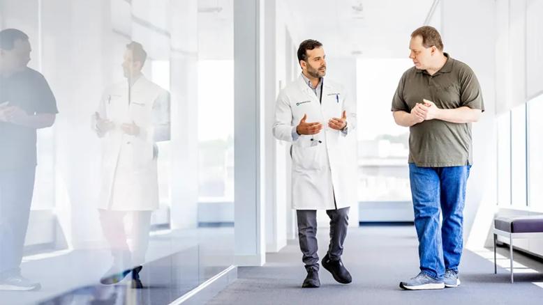 Dr. Khouri and patient