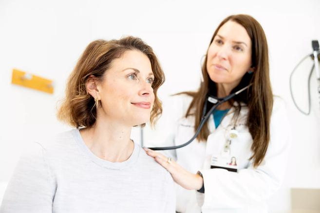 A patient and doctor during an appointment.