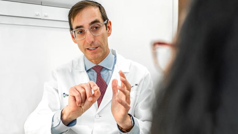 Dr. Goldman speaking with patient