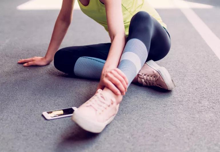 woman with painful heel