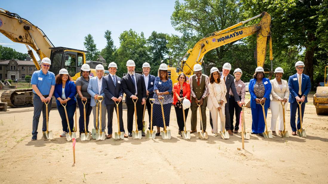 Photo of the ground breaking ceremony at the Hitchcock Center for Women