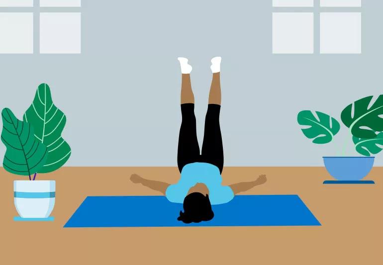 yoga position Legs Up On Wall