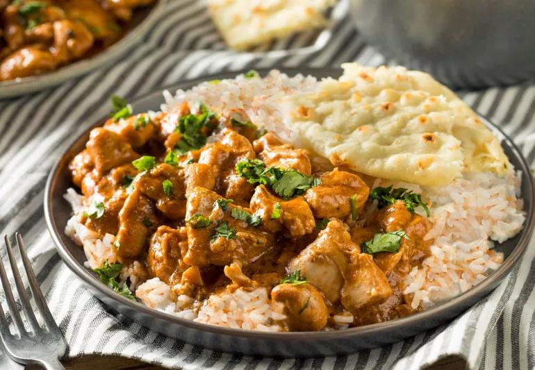 Indian Butter Chicken with brown rice