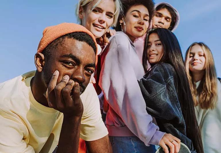 group of Gen Z friends