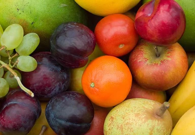 Variety of fruits.