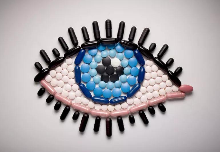 eye made out of medications