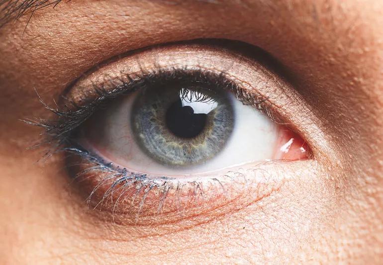 closeup of eye and eyelashes