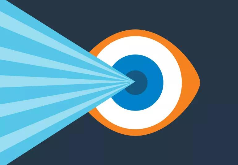 LED blue light effect on retina of eye