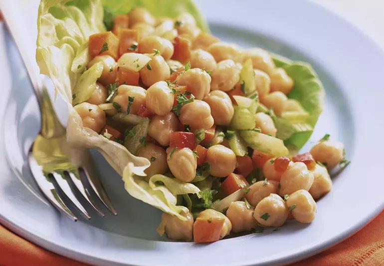 chickpeas in a salad