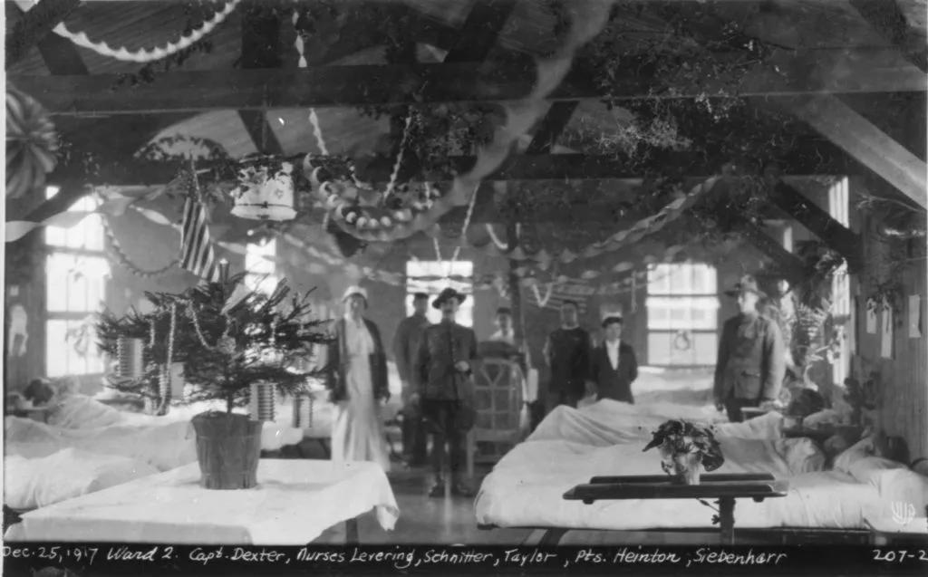 Base Hospital #4, Rouen, France, Christmas 1917, World War I.
