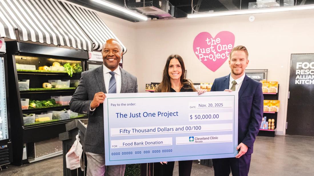 Cleveland Clinic Nevada Donates $50,000 To Support The Just One Project
