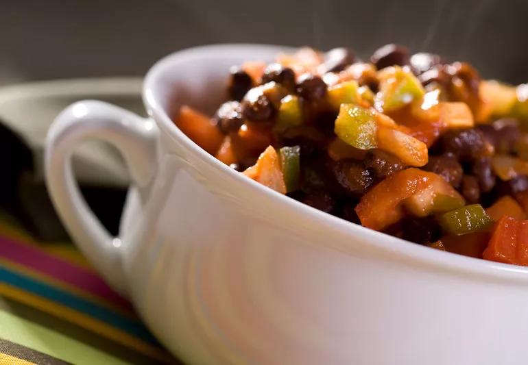 Creole black beans and tomatoes