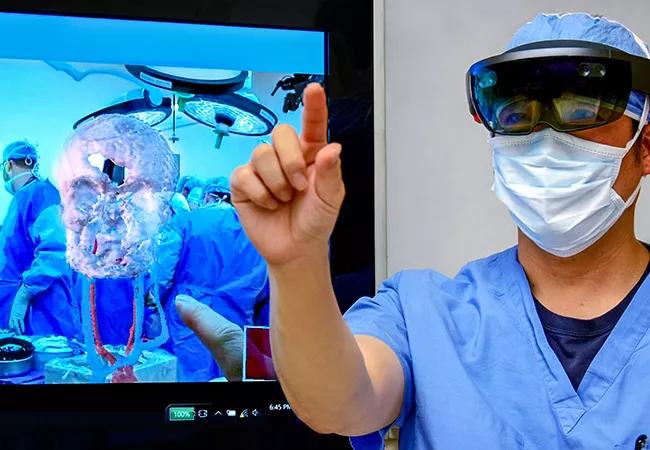 First use of augmented reality in a face transplant