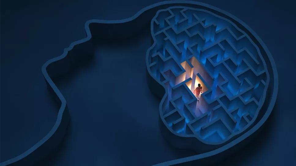 Illustration of brain maze