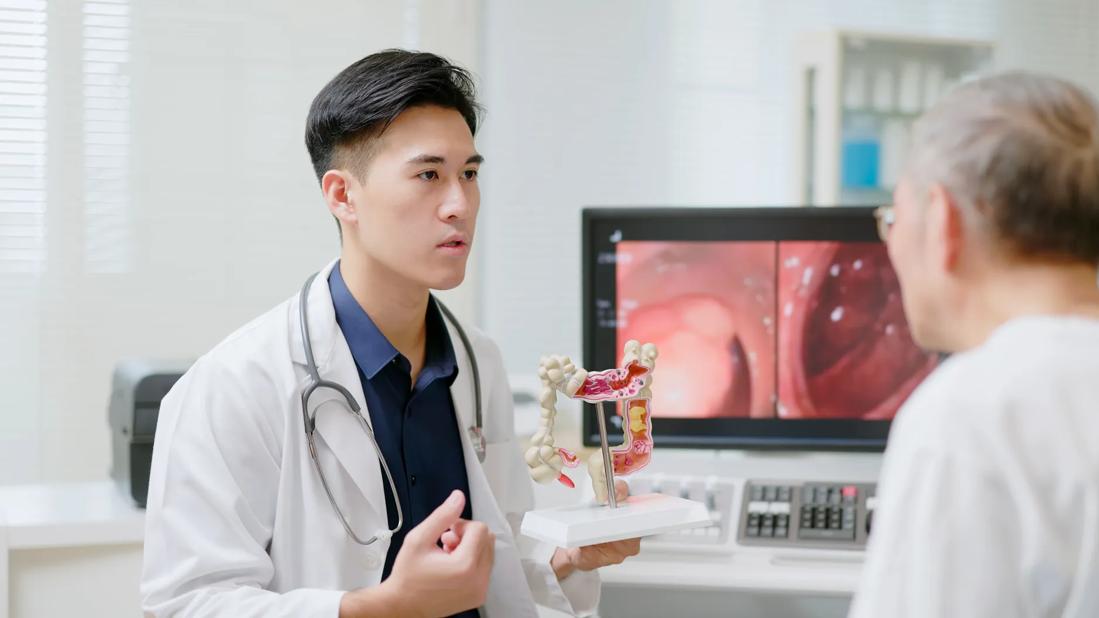 Doctor talking with patient