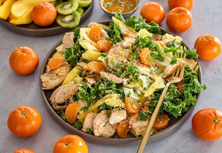 bowl of sesame chicken salad