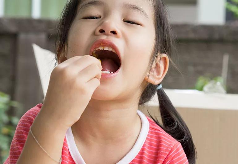 A child eating