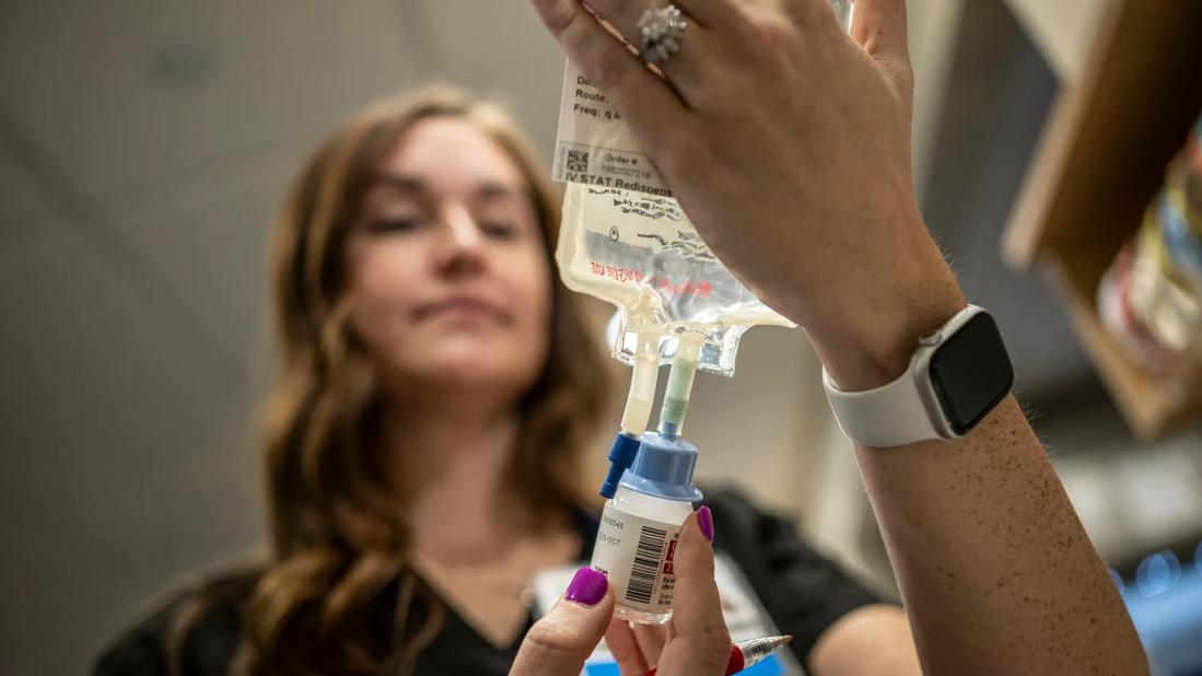 intravenous infusion line