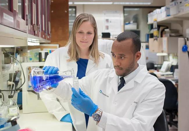 students in lab