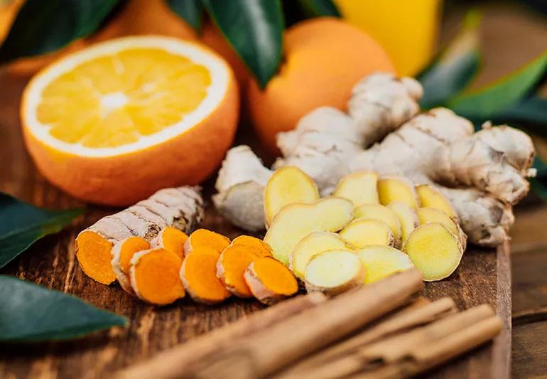 ginger and tumeric roots ease arthritis pain