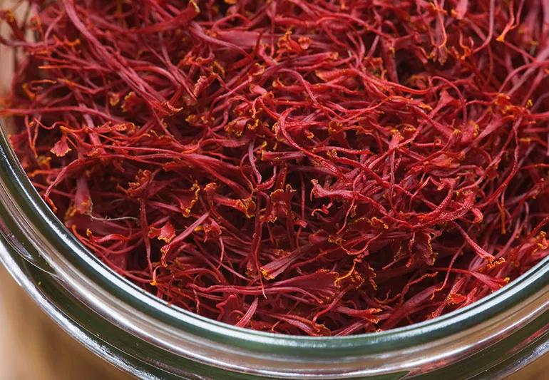 close-up of saffron