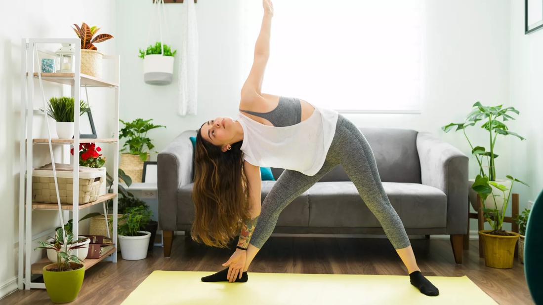 woman doing yoga