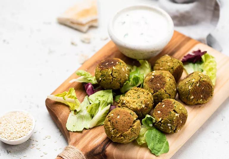 Recipe: Falafel With Zesty Yogurt Sauce