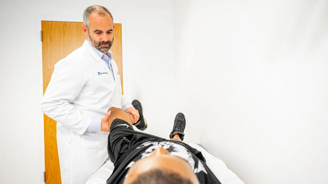 Dr. Mesko with patient